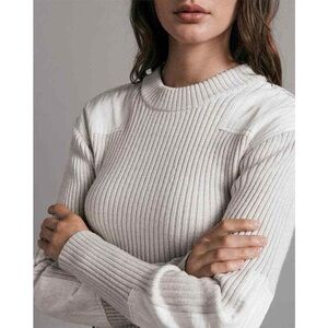 rag & bone Ribbed Sweater - Cream and White.  NEW !!